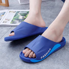 四季通用休闲舒适居家日常室内塑料凉拖鞋 户外男式潮流PVC一字拖