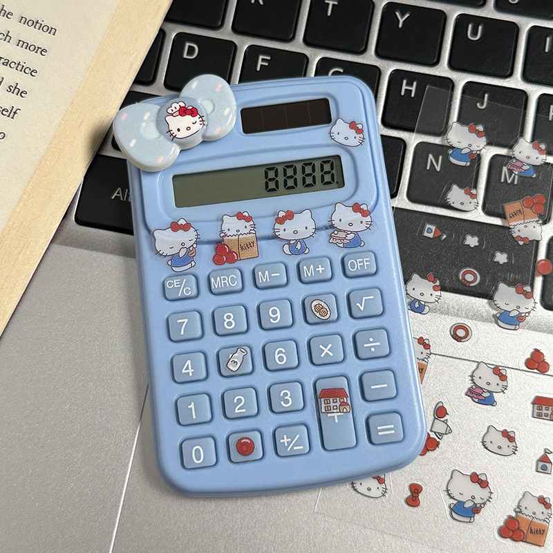 Calculadora de dibujos animados lindo creativo estudiante cultura de oficina producto de alto valor mini computadora portátil al por mayor