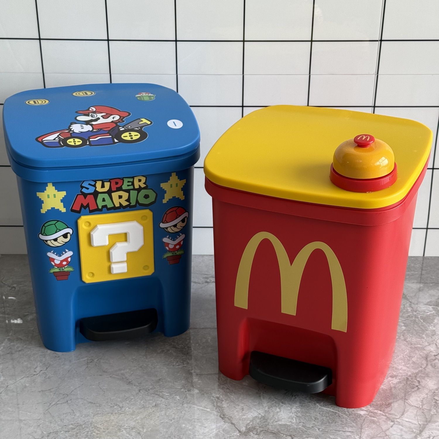 Botella de basura de trigo y trigo pie pie con cubierta encantadora sala de estar familiar dormitorio silencioso baño de gran capacidad cocina