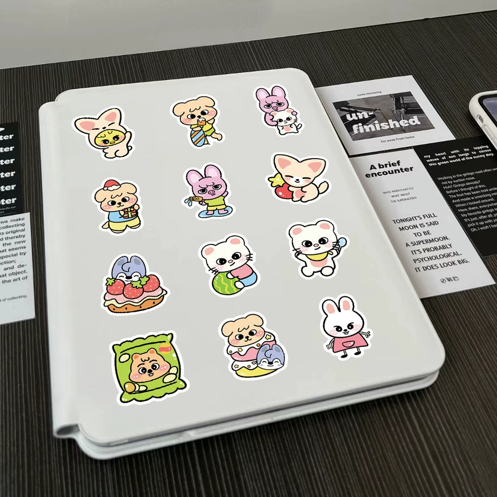 Кролик в стиле мультфильм stickers, 100 штук, с милыми медведями, котёнком, граффити