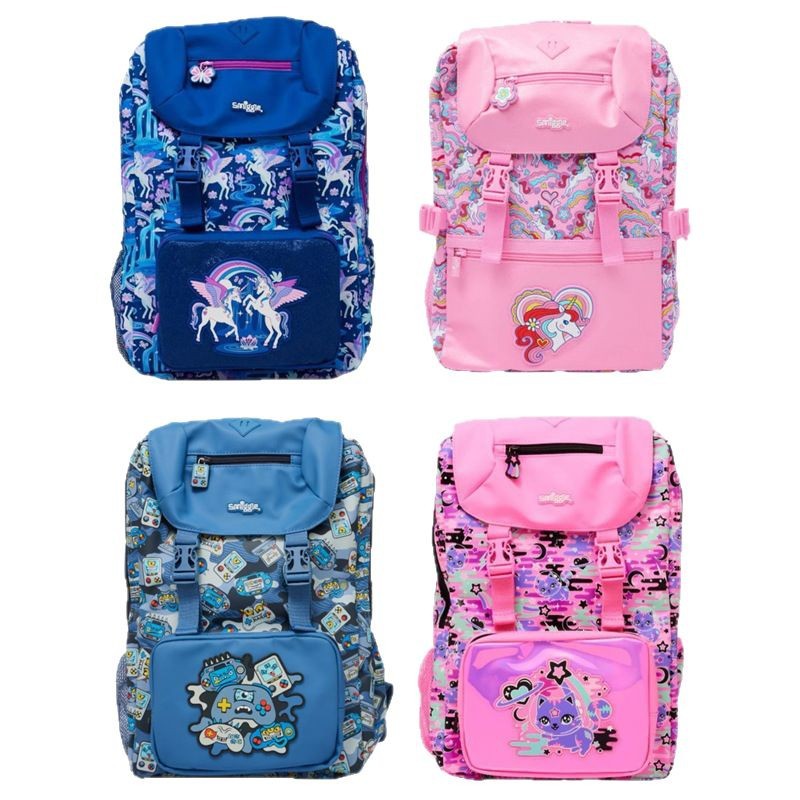 Mochila escolar australiana smiggle para estudiantes de escuela primaria, niños y niñas, mochila de gran capacidad con tapa abatible