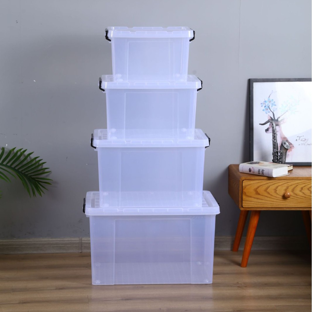 Plastic Transparent Storage Box Organizer Box for Car, Home, Toys, Miscellaneous Items, Clothes Storage Box, Large Capacity Trunk Organizer