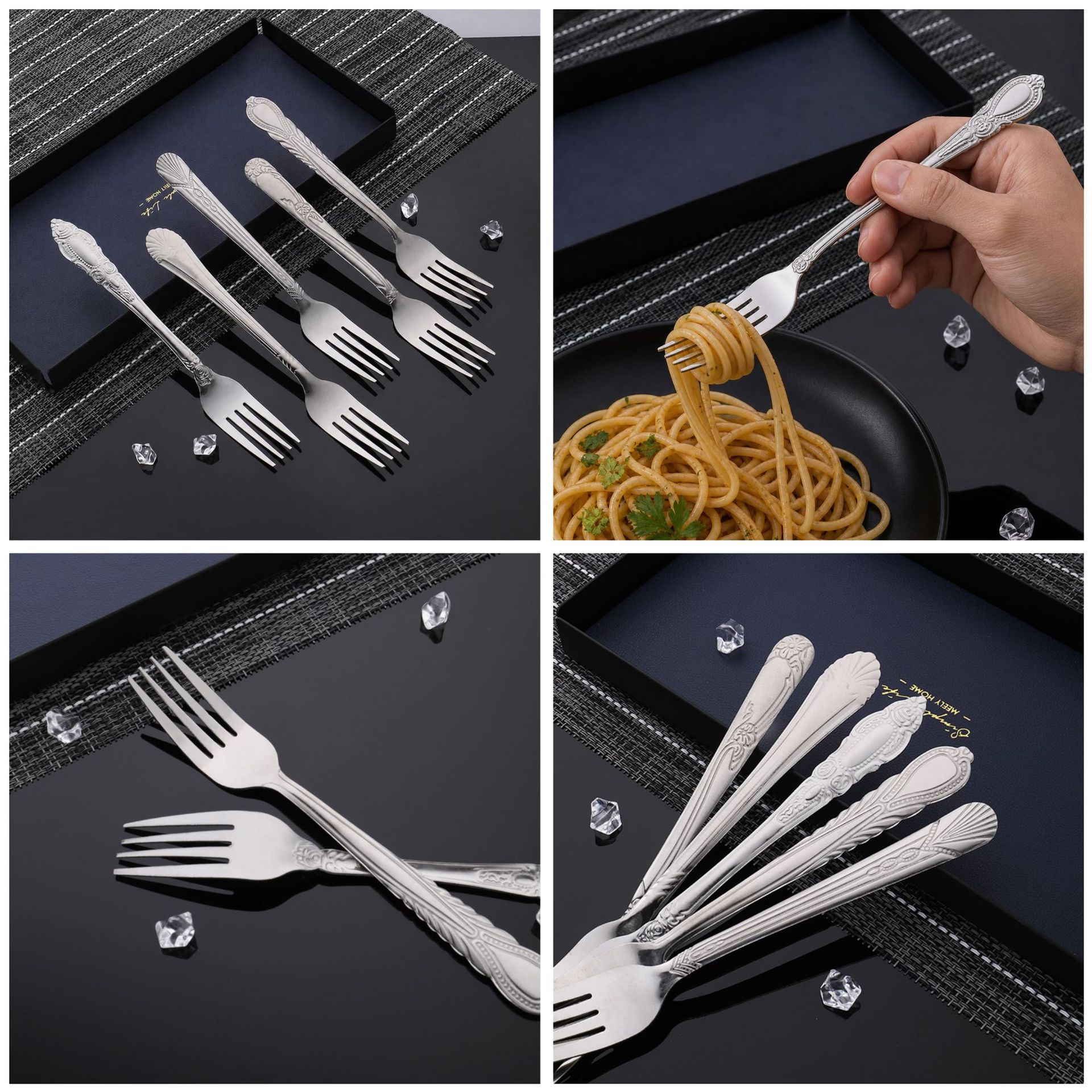 Tenedor de Acero Inoxidable para Bistec y Fruta de Acero Inoxidable 410