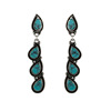 Retro fashionable turquoise earrings, European style