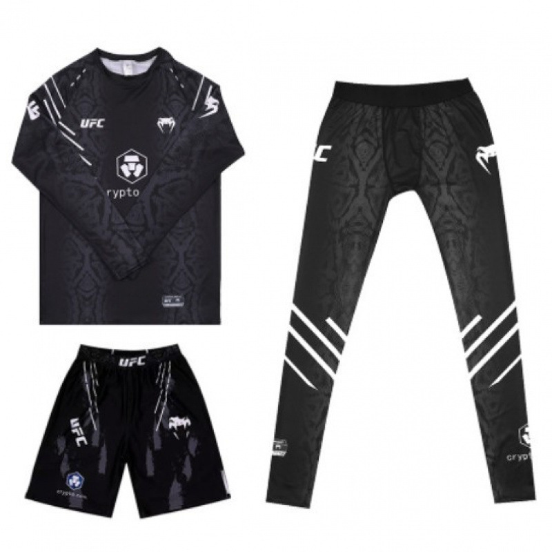 UFC Boxing Suit Three-Piece Set for Sanda and Freestyle Fighting Training, Quick-Dry Breathable MMA Combat Sportswear for Cross-Border Sales