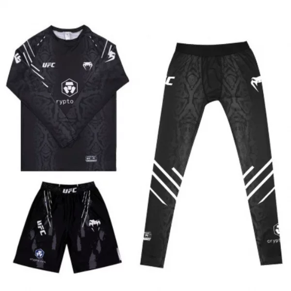 UFC Boxing Suit Three-Piece Set for Sanda and Freestyle Fighting Training, Quick-Dry Breathable MMA Combat Sportswear for Cross-Border Sales
