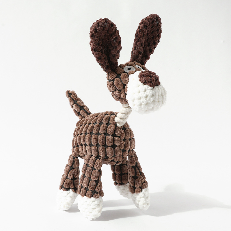 Juguetes transfronterizos para mascotas, juguetes de sonido para mordeduras de perro, burro divertido, molares resistentes a las mordeduras, entrenamiento de ventilación, juguetes de peluche para mascotas