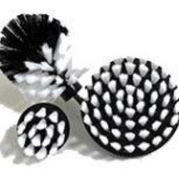 흰색 전동 드릴 브러시 헤드 강모 3종 세트