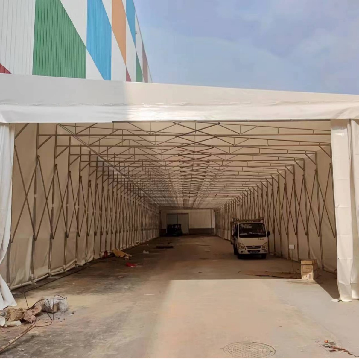 工业工厂篷 户外专业帐篷  活动推拉篷大排档夜市棚 移动车棚雨篷