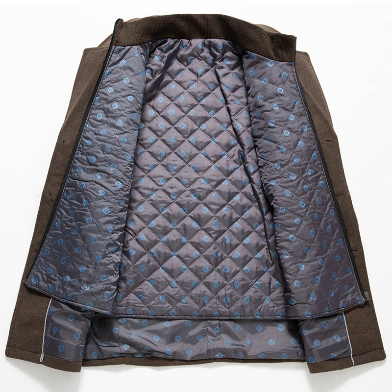 秋冬の新型ビジネス毛です。コート男性ファッション内丹真二枚のウールコート男性式クロスボーダーコート