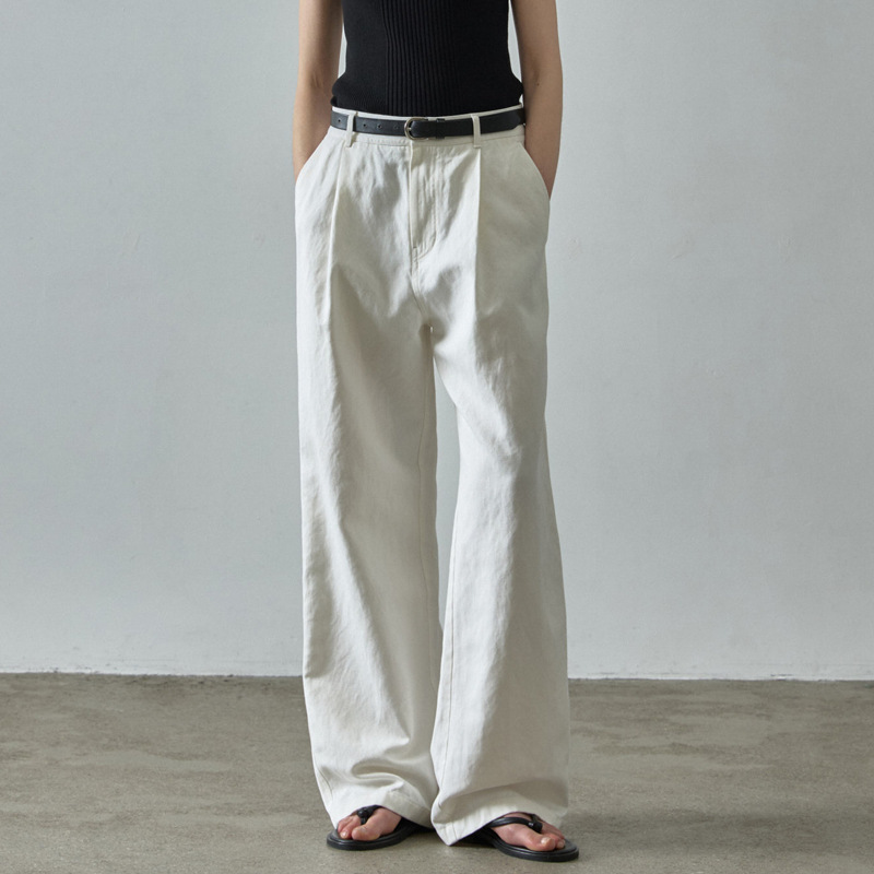 In-Stock Facade Pattern Casual Pants for Women 2025 Spring/Summer New High-Waisted Versatile Straight-Leg Floor-Length Pants In-Stock Facade Pattern Casual Pants for Women 2025 Spring/Summer New High-Waisted Versatile Straight-Leg Floor-Length Pants