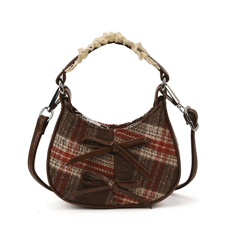 Moda coreana de leopardo, bolsos de hombro para niños y niñas, lindos bolsos de mano para bebés con arco, nuevos bolsos de niños a cuadros.