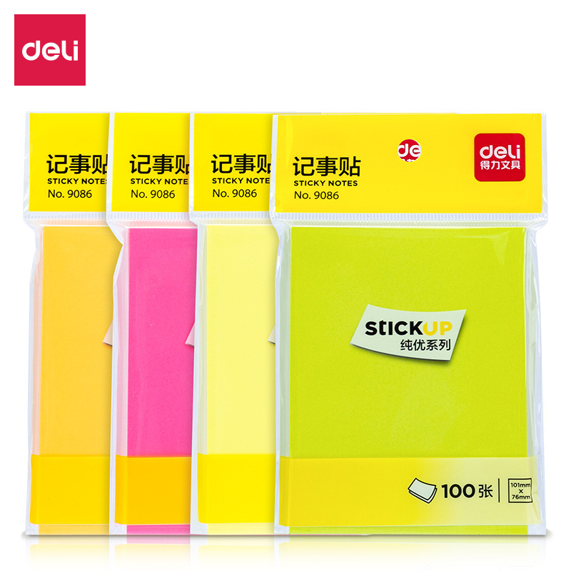デリ付箋粘着学生教室ノートステッカーノートストリップ事務用品卸売カラーノートステッカー|undefined