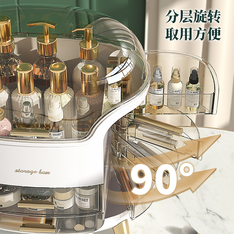 Caja de almacenamiento de cosméticos de gran capacidad nueva caja de almacenamiento de escritorio a prueba de polvo lápiz labial cuidado de la piel tocador Internet celebridad almacenamiento rack