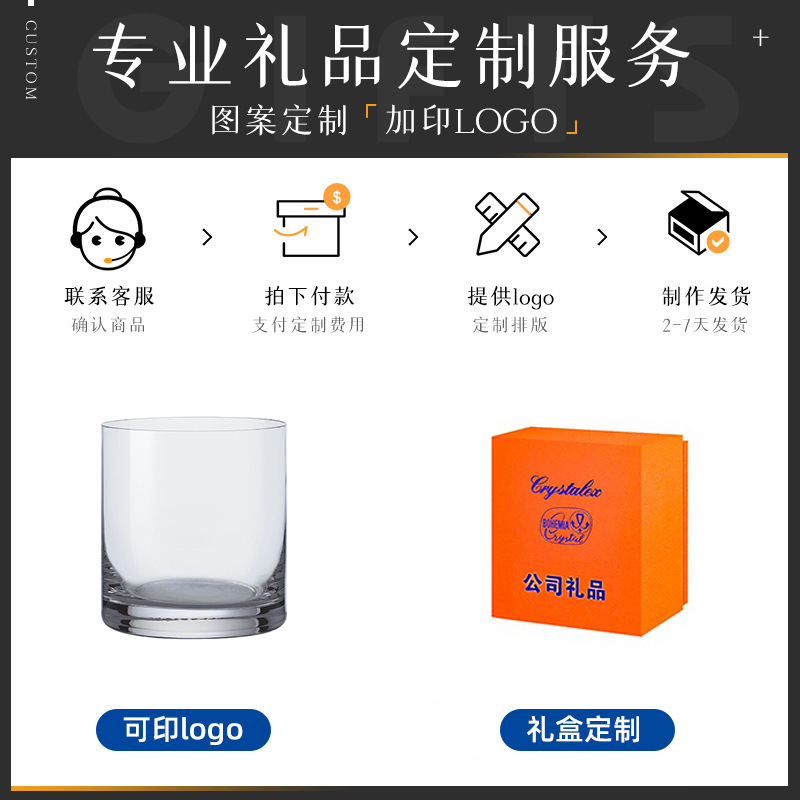 公司商务礼品套装捷克进口水晶威士忌酒杯礼盒年会礼品实用送客户|undefined