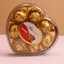 8粒裝心形金色愛心巧克力禮盒零食婚慶喜糖伴手禮三八女神節禮物