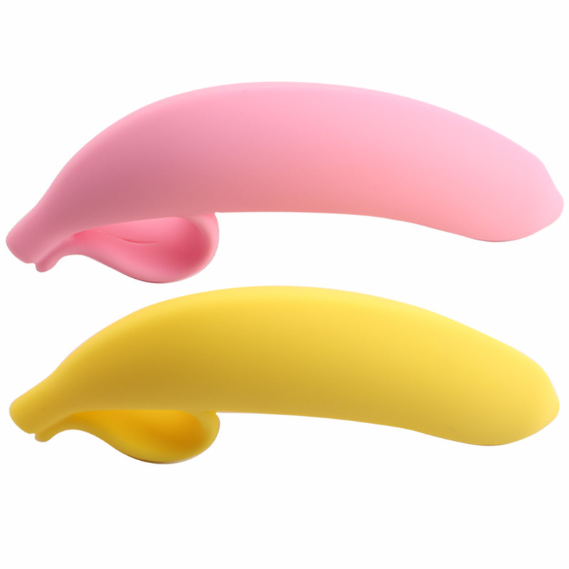 Banana-Shaped Silicone Dildo, Easy-Insert Anal Toy, Yellow Handheld Design — detail image 8