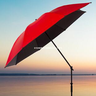 New Fishing Umbrella, New Vinyl Crutch Type Universal Large Fishing Umbrella, Single Layer Rainproof and Heavy Rainproof Thickened Fishing Umbrella