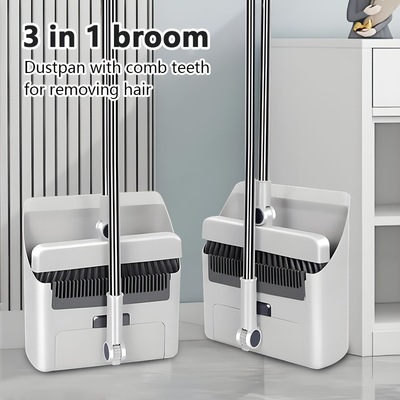 2025新款跨境代發快速交貨三合壹掃帚套裝家用掃帚掃地機