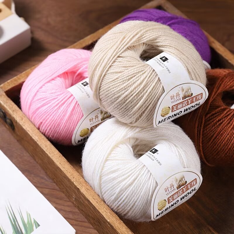 Merino Wool 3-strand Medium-thick Hand-knitted 213 Wool Hand-knitted Hook Doll Sweater Scarf Hat Wool Group