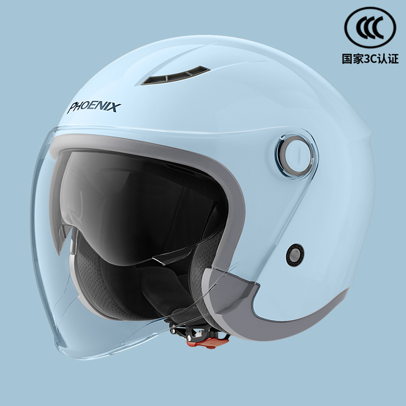 Motocicleta coche eléctrico casco hombres y mujeres Invierno Polar forrado caliente batería coche tapa medio casco cuatro estaciones universal casco completo al por mayor