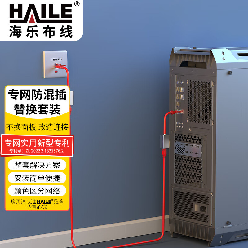 海乐（Haile）内外网专网替换非屏蔽红色套装