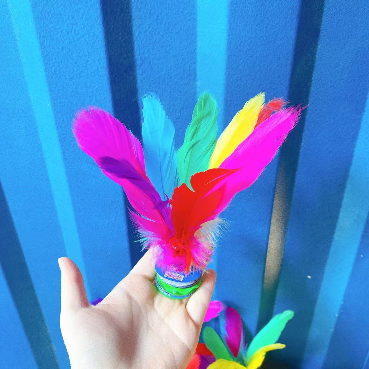 Estudiantes de secundaria de color loto de color, deportes de plumas de pollo, grandes flores, competencia de entrenamiento de acondicionamiento físico para adultos, pelota de acondicionamiento físico al por mayor