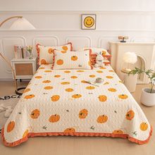 牛奶绒水晶绒床盖床垫盖毯炕盖保暖加绒毛毯夹棉床单加厚三件套