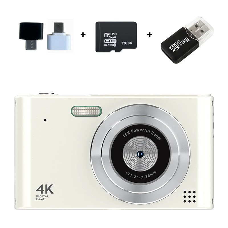 Новая цифровая CCD камера, студенческая цифровая камера 4K, можно перенести на мобильный телефон, стильная ретро-камера, для путешествий и влогов