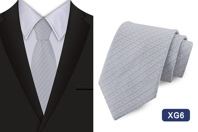 Men'S Gender Men's Solid Color Plaid Business Jacquard Polyester Tie Wholesale