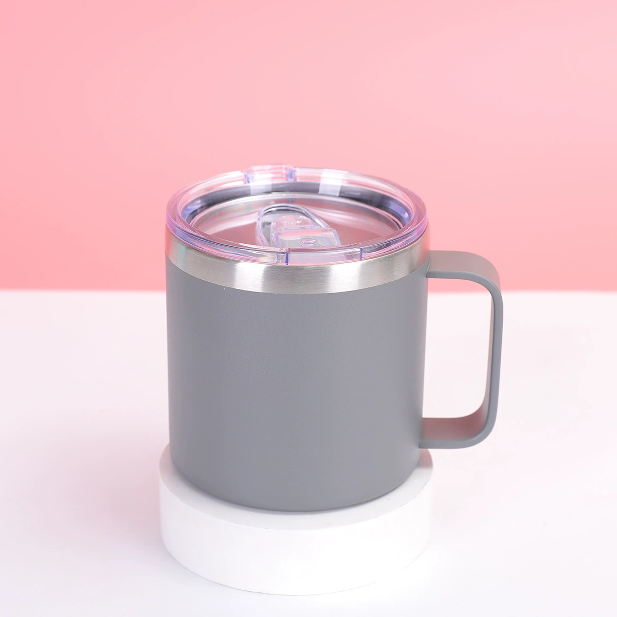 Кофе чашка двойной слой ручка нержавеющая сталь, Amazon, 14 oz, оптовая