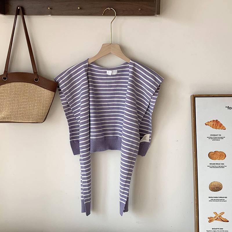 Shallo de punto de alta calidad con un nuevo tipo de alto nivel de collar delgado cuello con una pequeña banda de hombro con una chapa