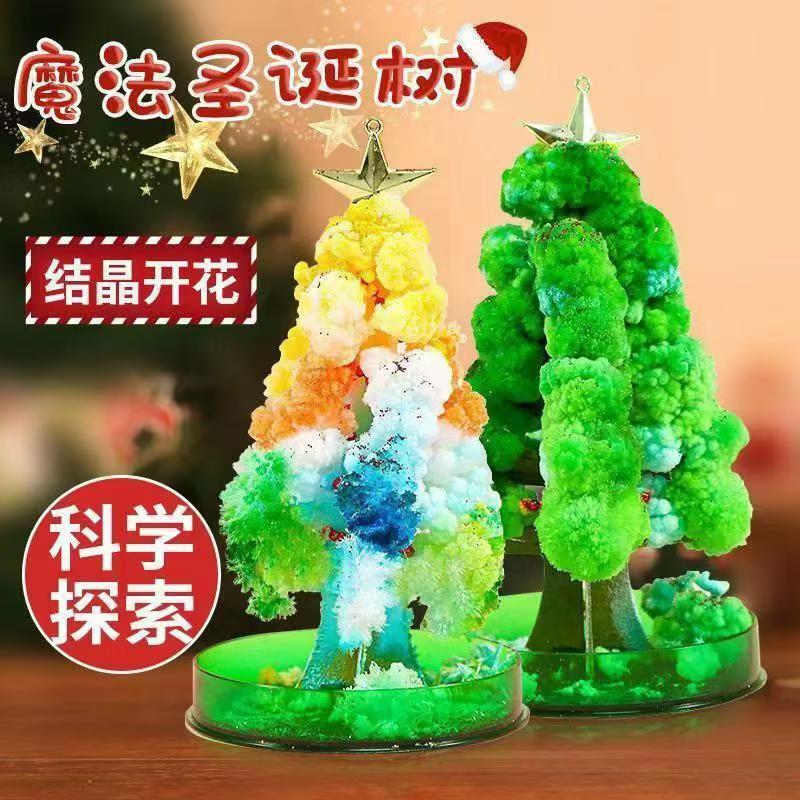 paper tree blossom colorful crystal christmas tree diy children science experiment watering growing blossom christmas magic tree