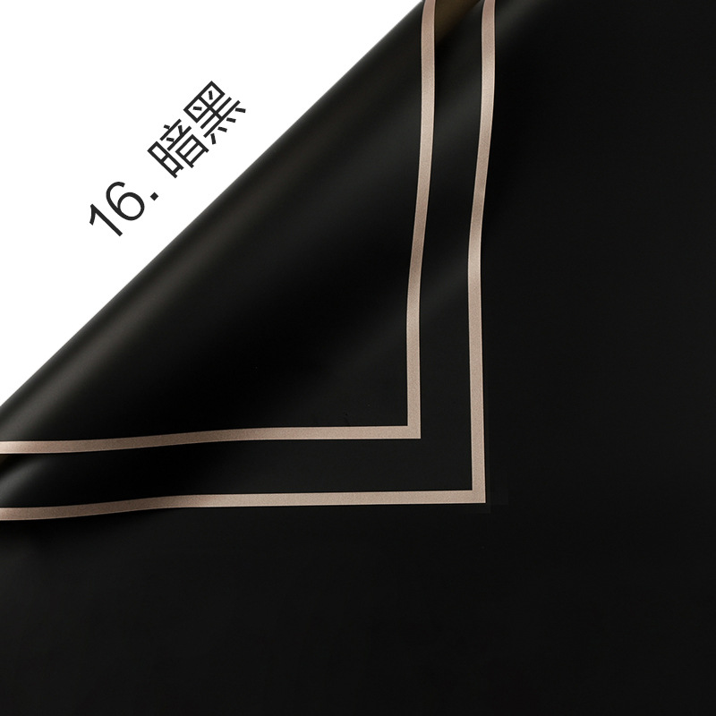 Ramo fresco de papel de embalaje material translúcido impermeable flor tienda ramo de papel de embalaje engrosada borde dorado jalea película papel mate