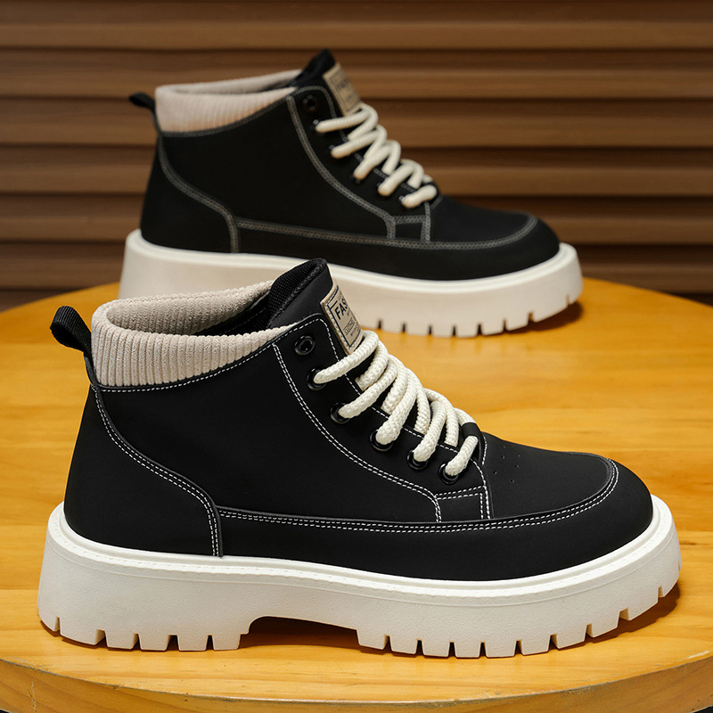 Martin botas para hombres 2025 nuevo otoño zapatos de altura hombres botas de trabajo casuales botas de tendencia botas de moda con suela gruesa image 7