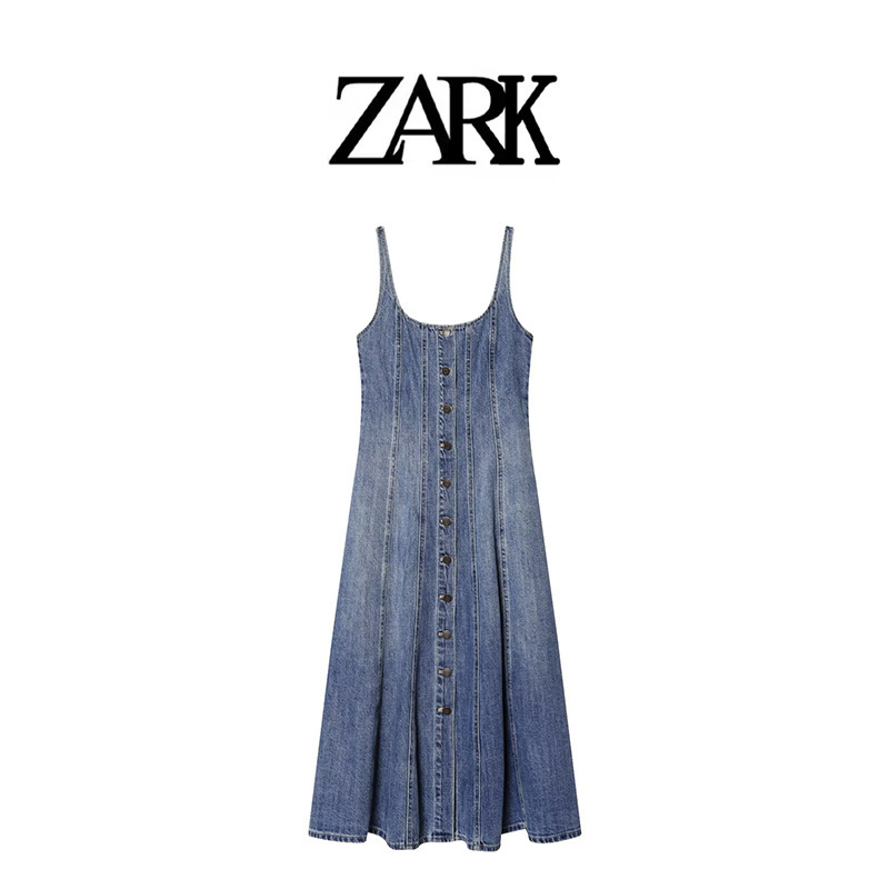 Zark European and American New Retro Style Button-Front Dress Cross-Border Foreign Trade Women's Clothing Wholesale 1337740 Zark European and American New Retro Style Button-Front Dress Cross-Border Foreign Trade Women's Clothing Wholesale 1337740