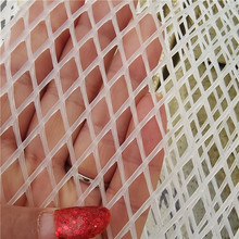 白色菱形孔塑料网，PE网批发