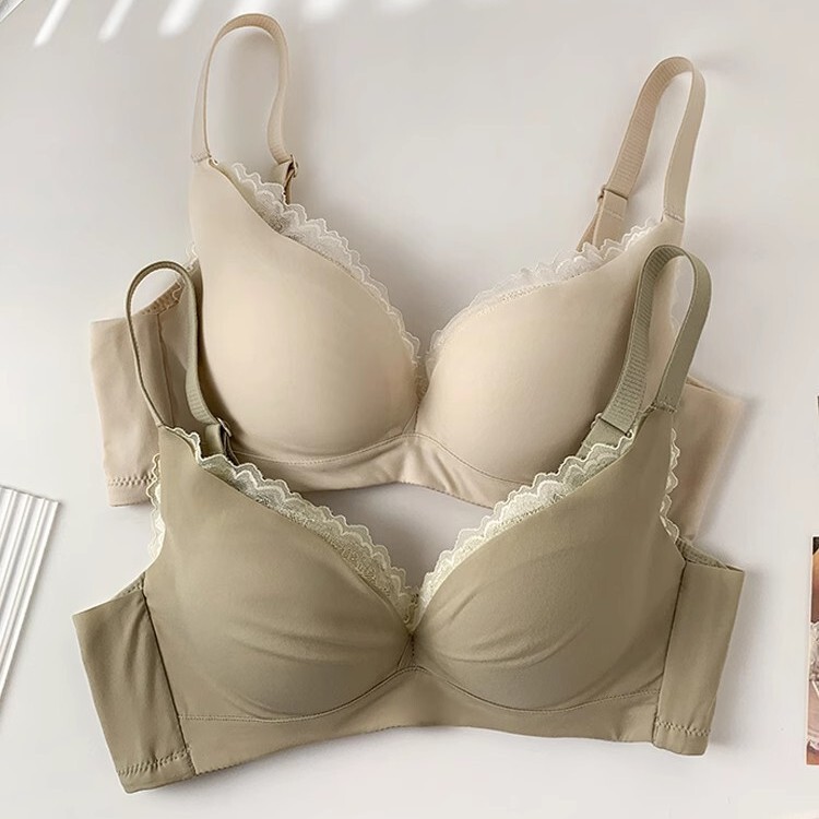 Japanese Traceless 100% Silk Mulberry Silk Underwear Women's Small Chest Push-up Auxilis Anti-sagging Bra