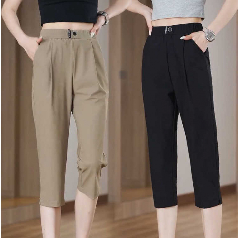 Seven-Point Thin Casual Straight Shorts for Women, Summer New Thin Style, Petite Loose Slimming Sports Harem Pants