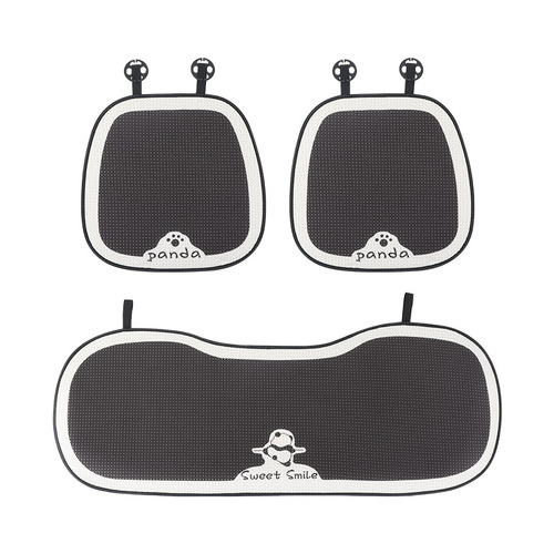 Car Seat Cushion Summer Cooling Cushion Universal Car Seat Ventilation Cushion Single Piece Summer Ice Silk Panda Three-piece Set for All Seasons