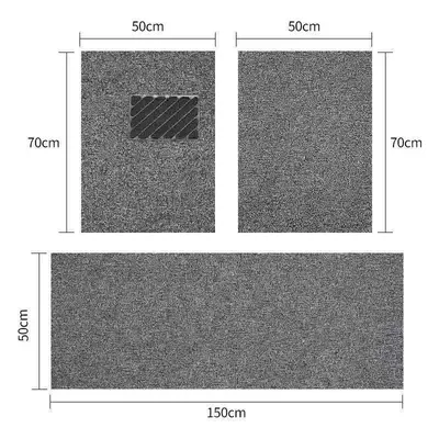 General Motors coil carpet mats are easy to Ayaqaltılar (Kovriklər) - three-piece-set5070-then-50150-black-gray