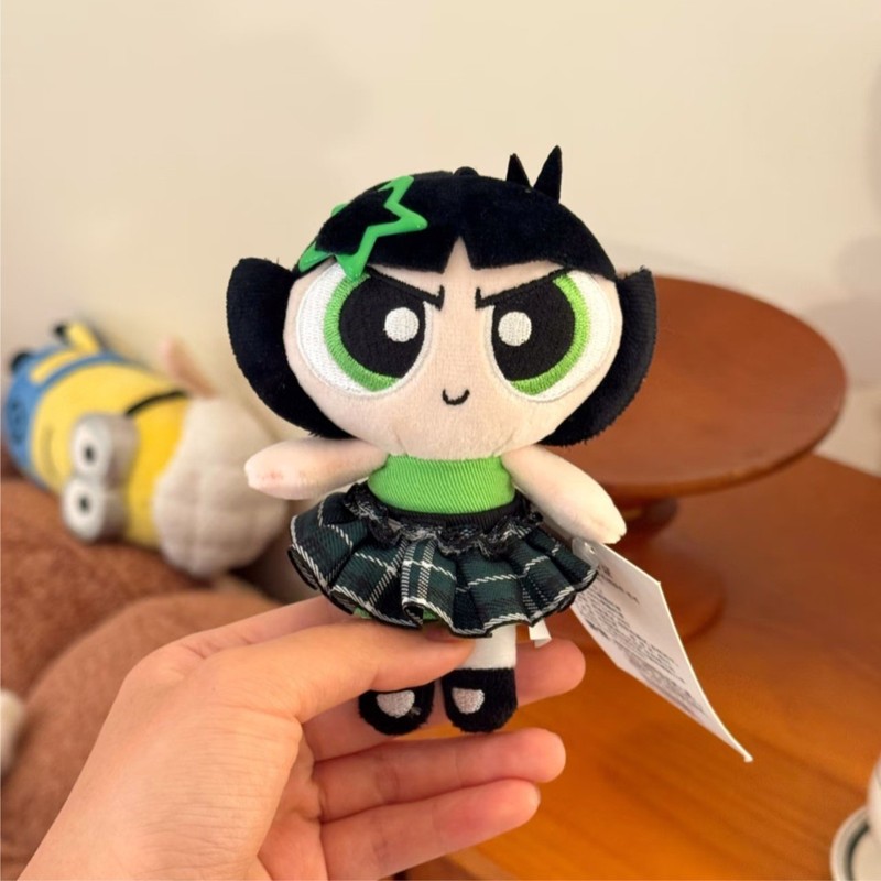 本物のパワーパフガールズ人形車のキーホルダーかわいいパジャマセット人形バッグペンダント親友ギフト|undefined