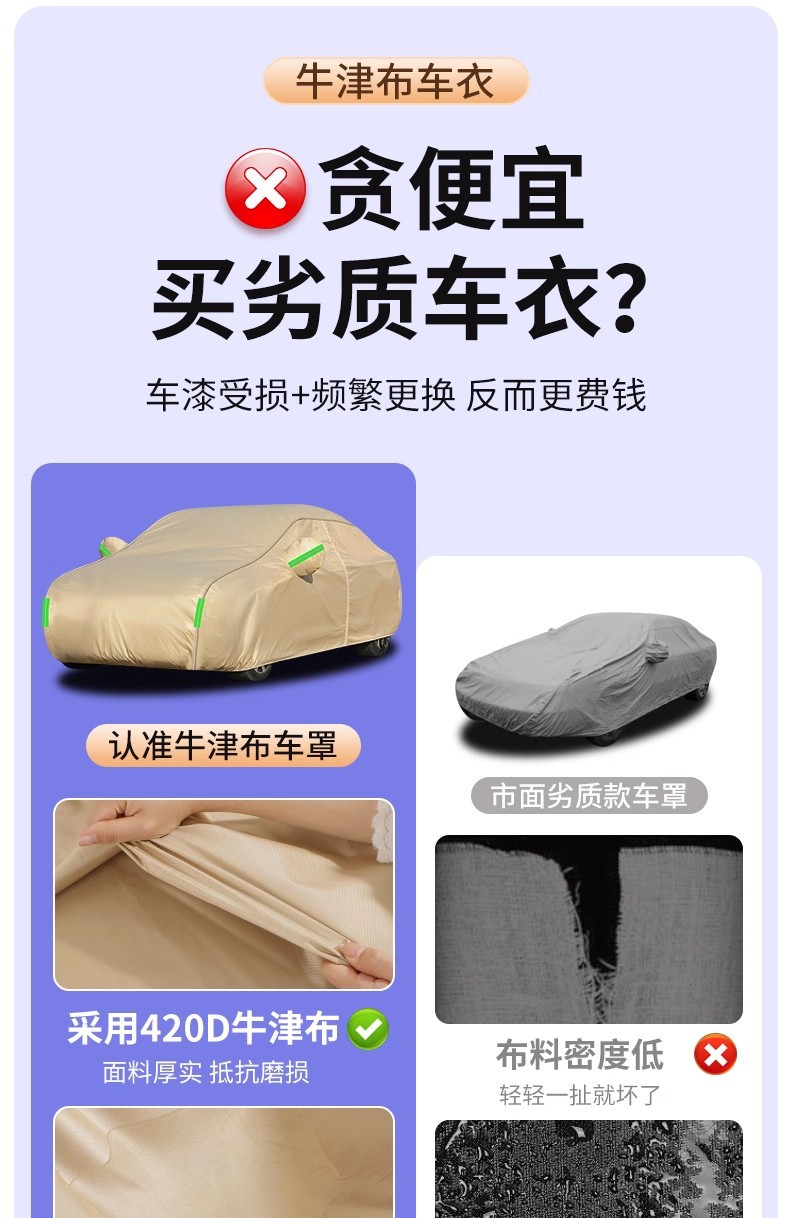 Suitable for Nissan Qashqai, this SUV car cover provides sun protection, rain protection, and heat insulation. It is a universal, all-season, thickened, full-coverage car cover