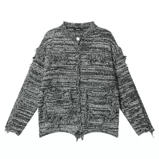 Loose Fashion Brand Cardigan Sweater Women's Fashion - Black - View 1