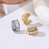Zirconium from pearl, universal earrings, suitable for import, no pierced ears