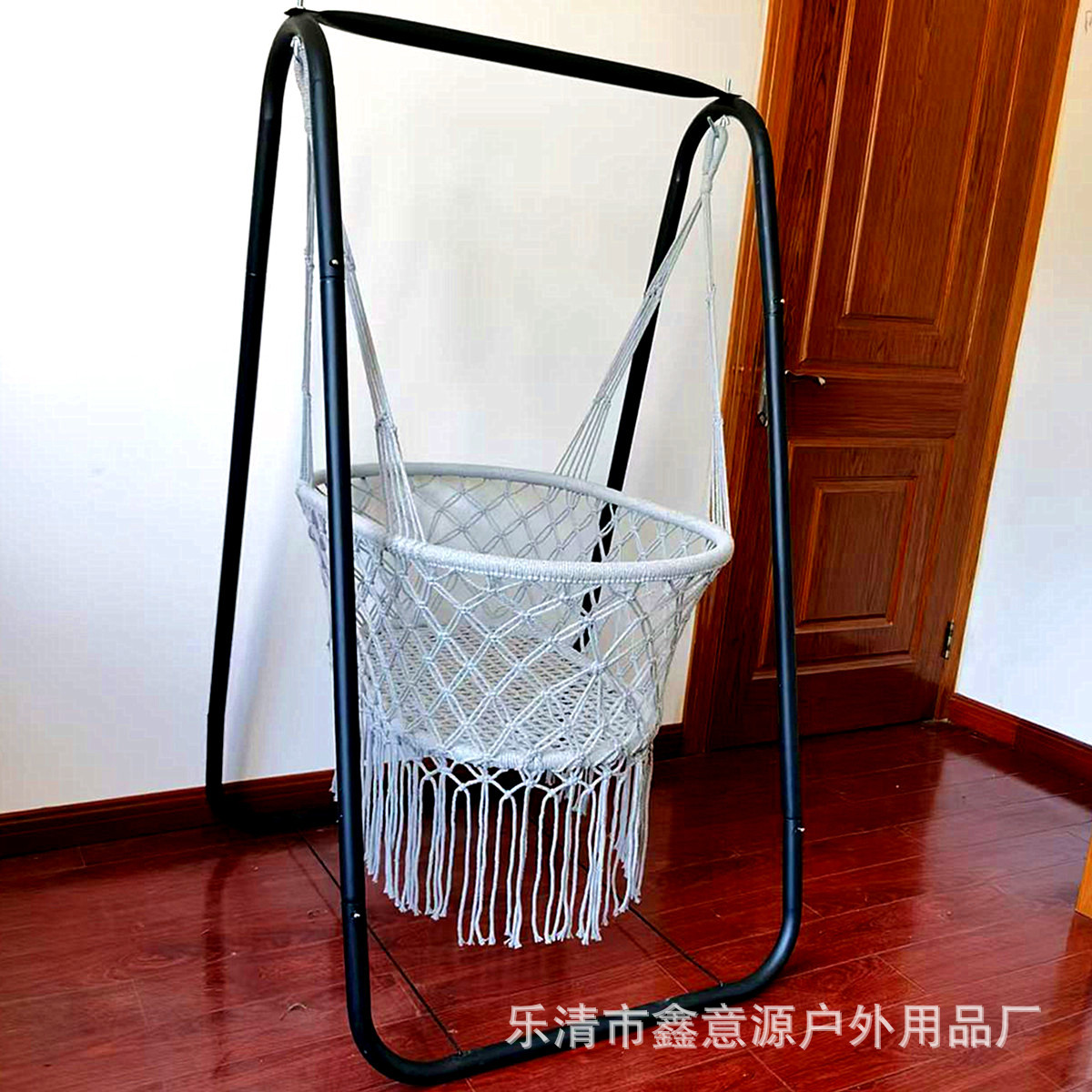 Large Indoor Balcony Baby Twin Cradle Rocking Chair Pastoral Style Baby Swing Basket