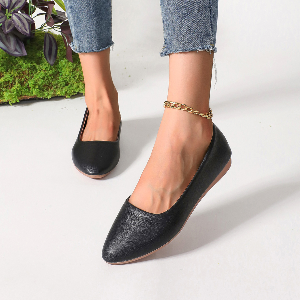 Mocassini donna in pelle classici scarpe basse comode casual_voghion.com