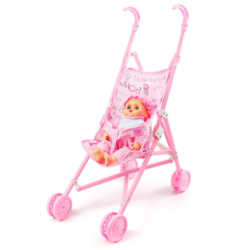 Girls play house with doll toys children's toys stroller baby baby plastic stroller walker