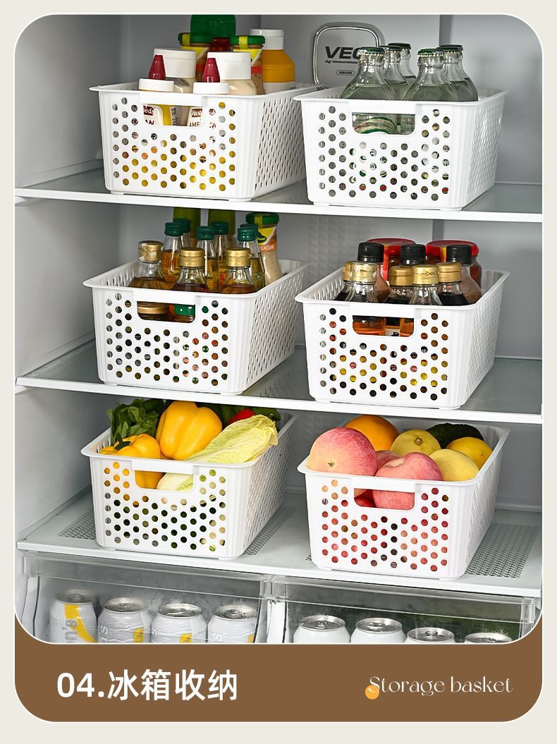 Miscellaneous storage basket snack toy organizer box household plastic storage box kitchen cabinet basket desktop storage basket