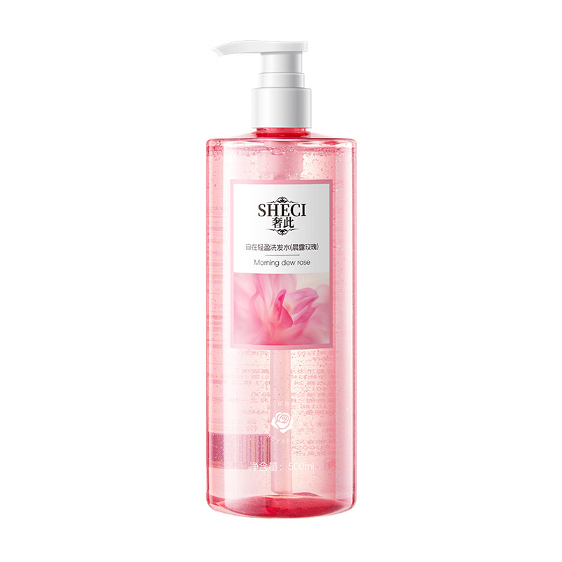 Este champú de control de aceite relajado limpio para eliminar la caspa, fragancia duradera de rosa, fragancia de rocío puro, fábrica de lavado image 6